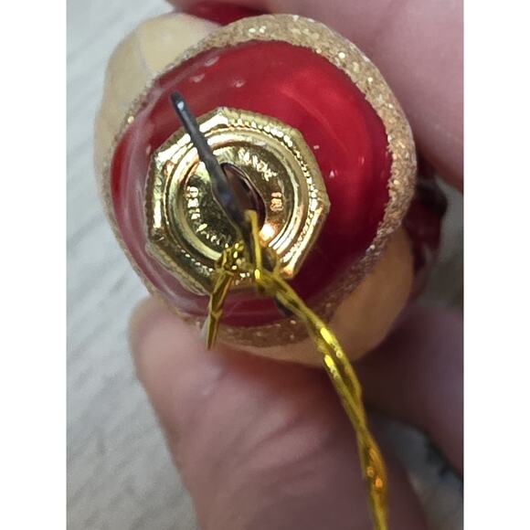 Vtg Blown Glass Santa Ornament Marked West Germany Christmas Holiday 3" - Picture 5 of 5